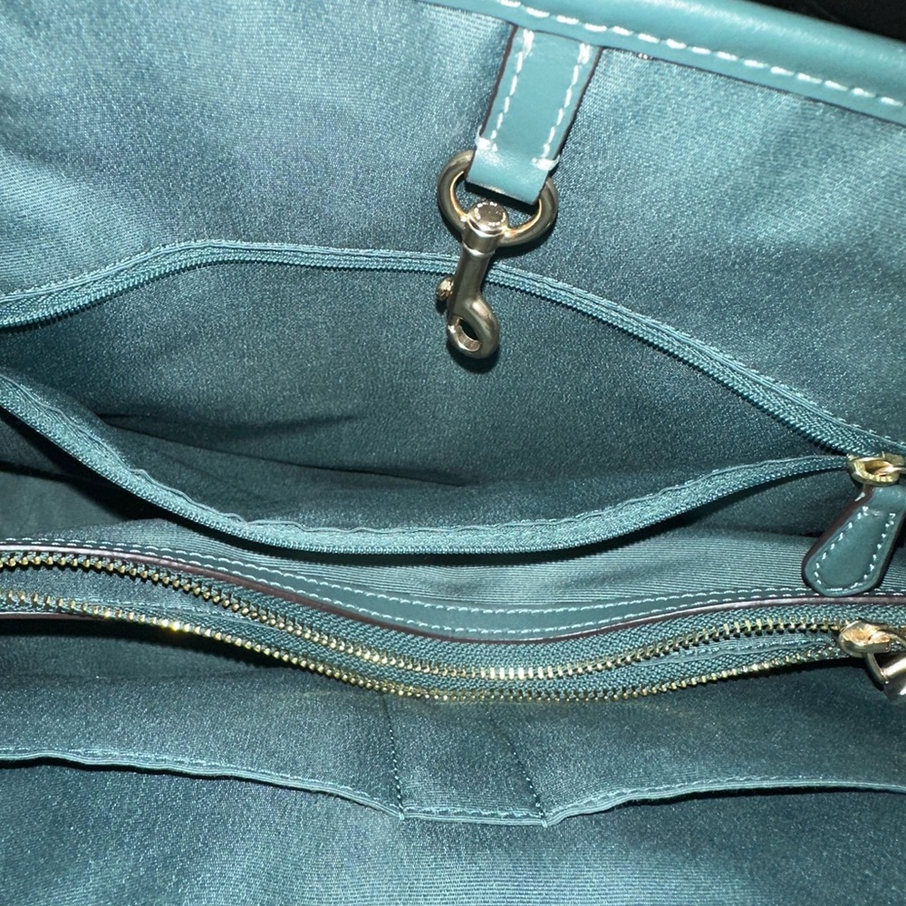 Coach drawstring tote-khaki signature. EUC - Picture 7 of 10